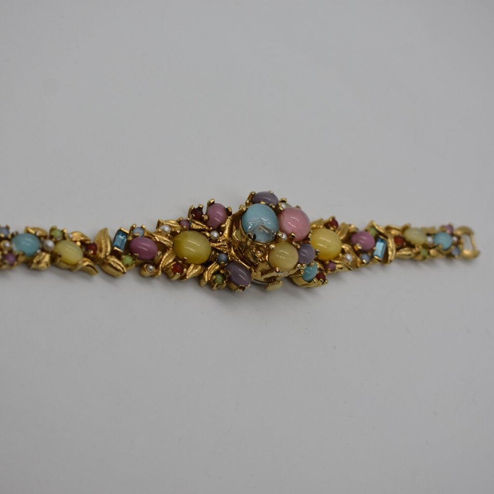 1950's Crawford Moonglow Bejeweled Watch - Picture 6 of 10